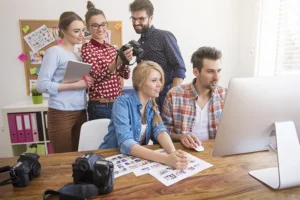 Web Design Team undertaking their work