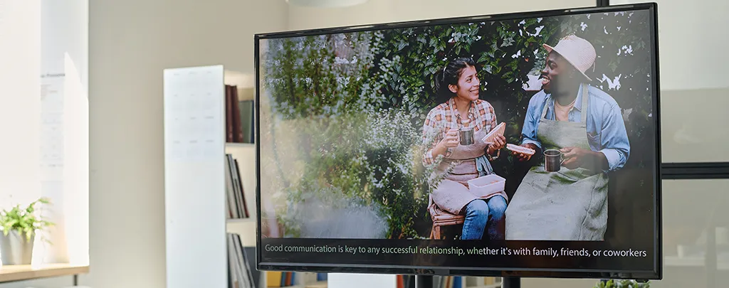 TV with Streaming 4K Movie over Broadband